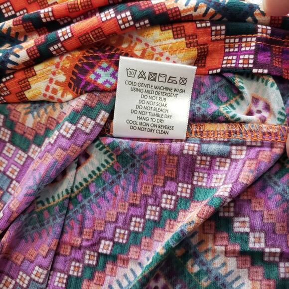 Tiger Lily vibrant Patchwork print Dress/Cover Up Resort Wear Boho Vacation - Picture 10 of 11